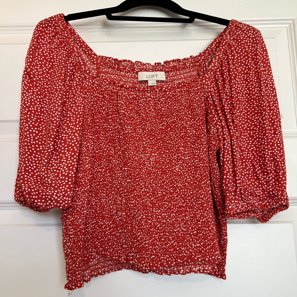 LOFT puff sleeve shirt
